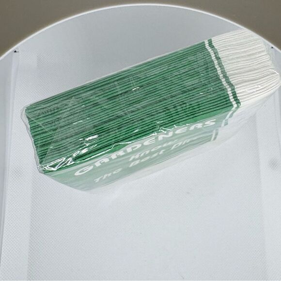 Vintage Haut Papier Gardeners Know Cocktail Napkins- Green and White, NIP - Picture 4 of 5
